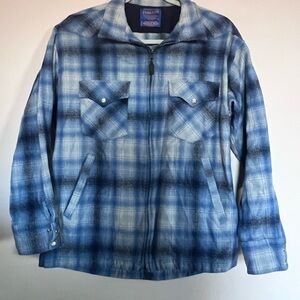 Pendleton Men's Blue Checkered Shirt Jacket
